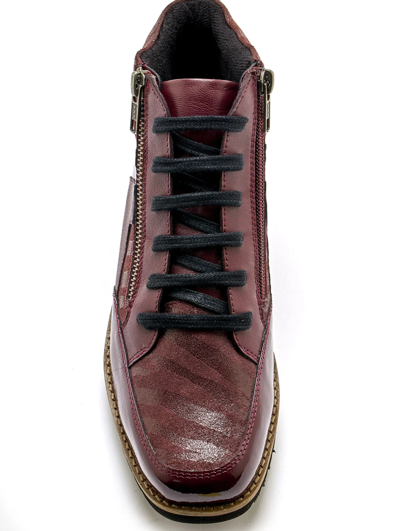 Boots à lacets cuir doublées suédine