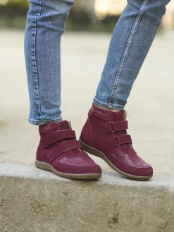 Boots à scratchs grande largeur