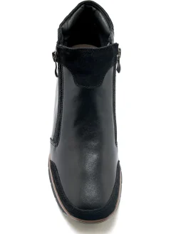 Boots compensées zippées