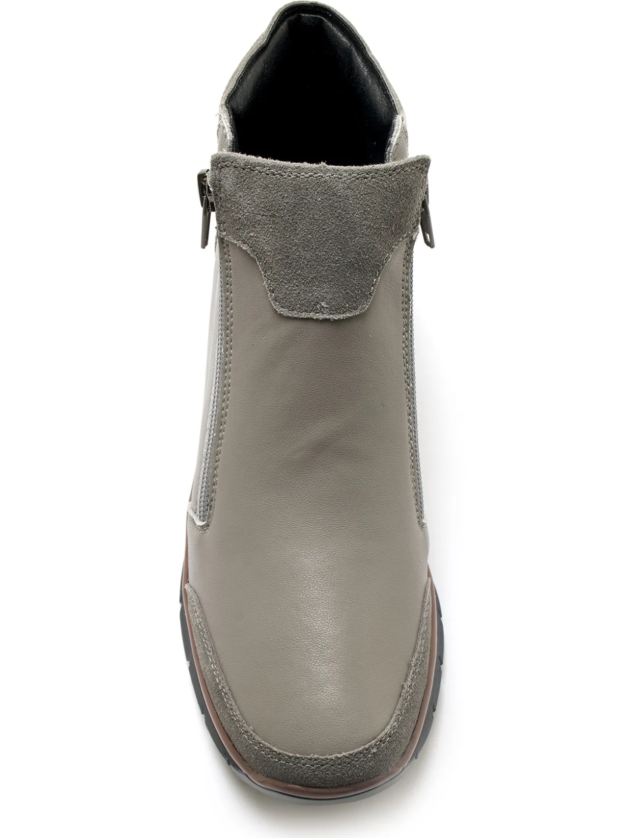 Boots compensées zippées