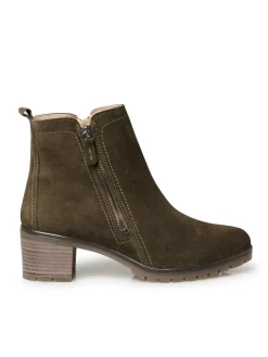 Boots cuir velours largeur confort