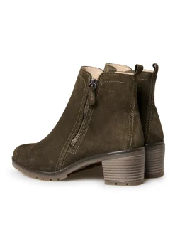 Boots cuir velours largeur confort