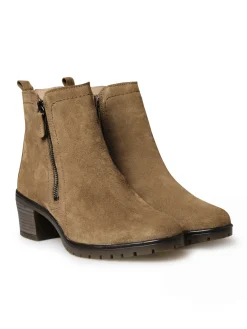 Boots cuir velours largeur confort