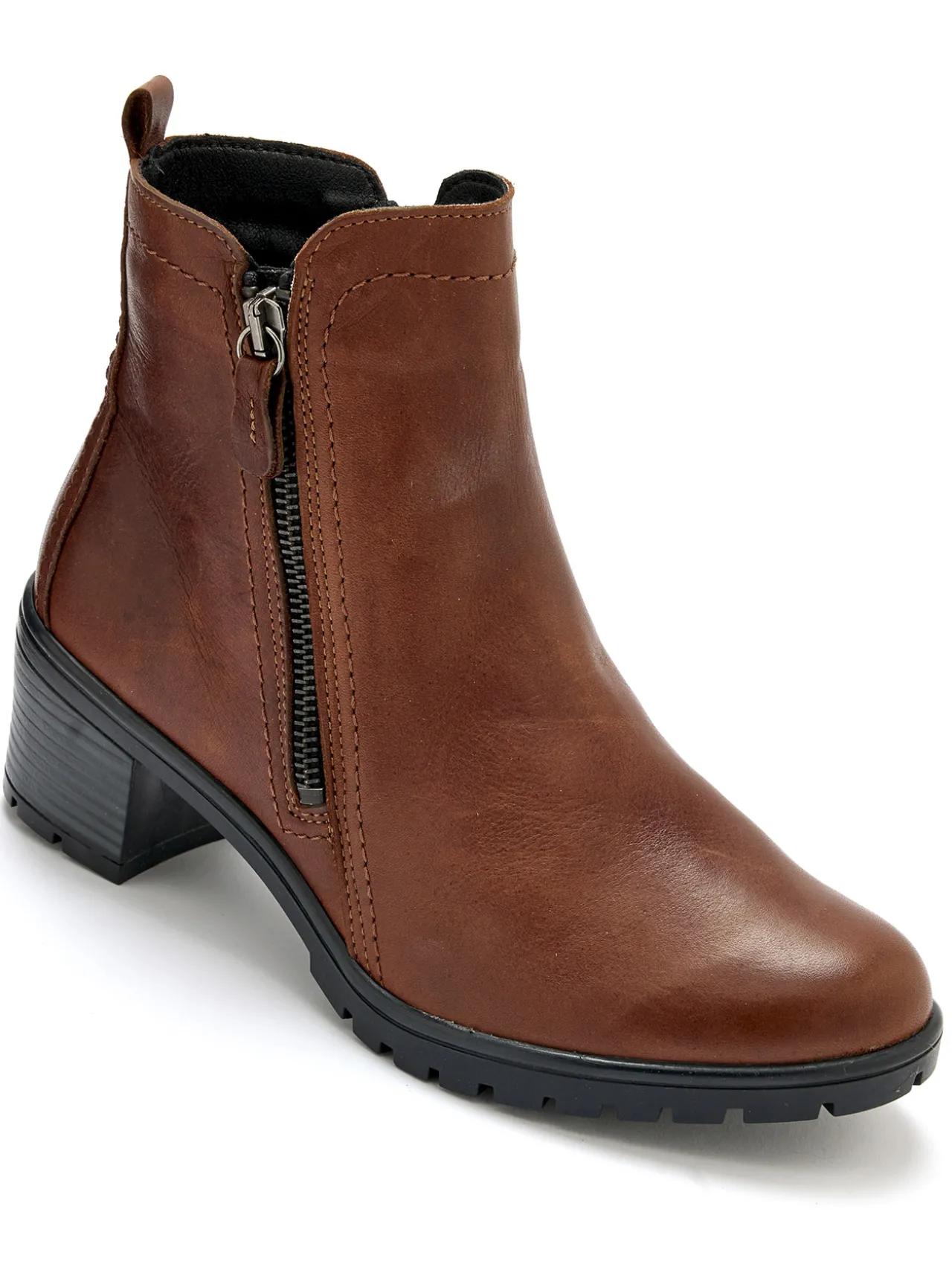 Boots dessus cuir largeur confort