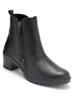 Boots dessus cuir largeur confort