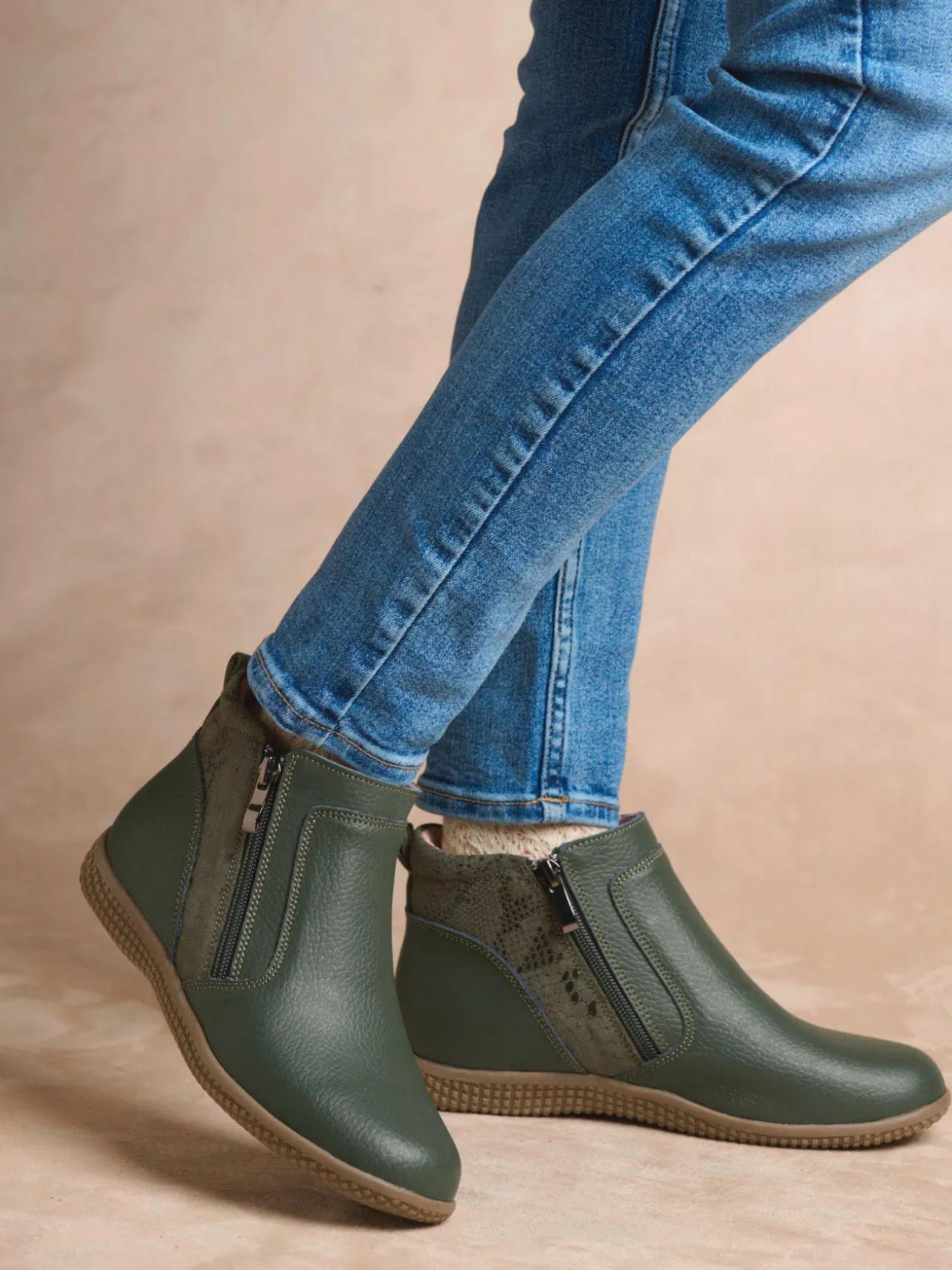Boots double zip aérosemelle® amovible