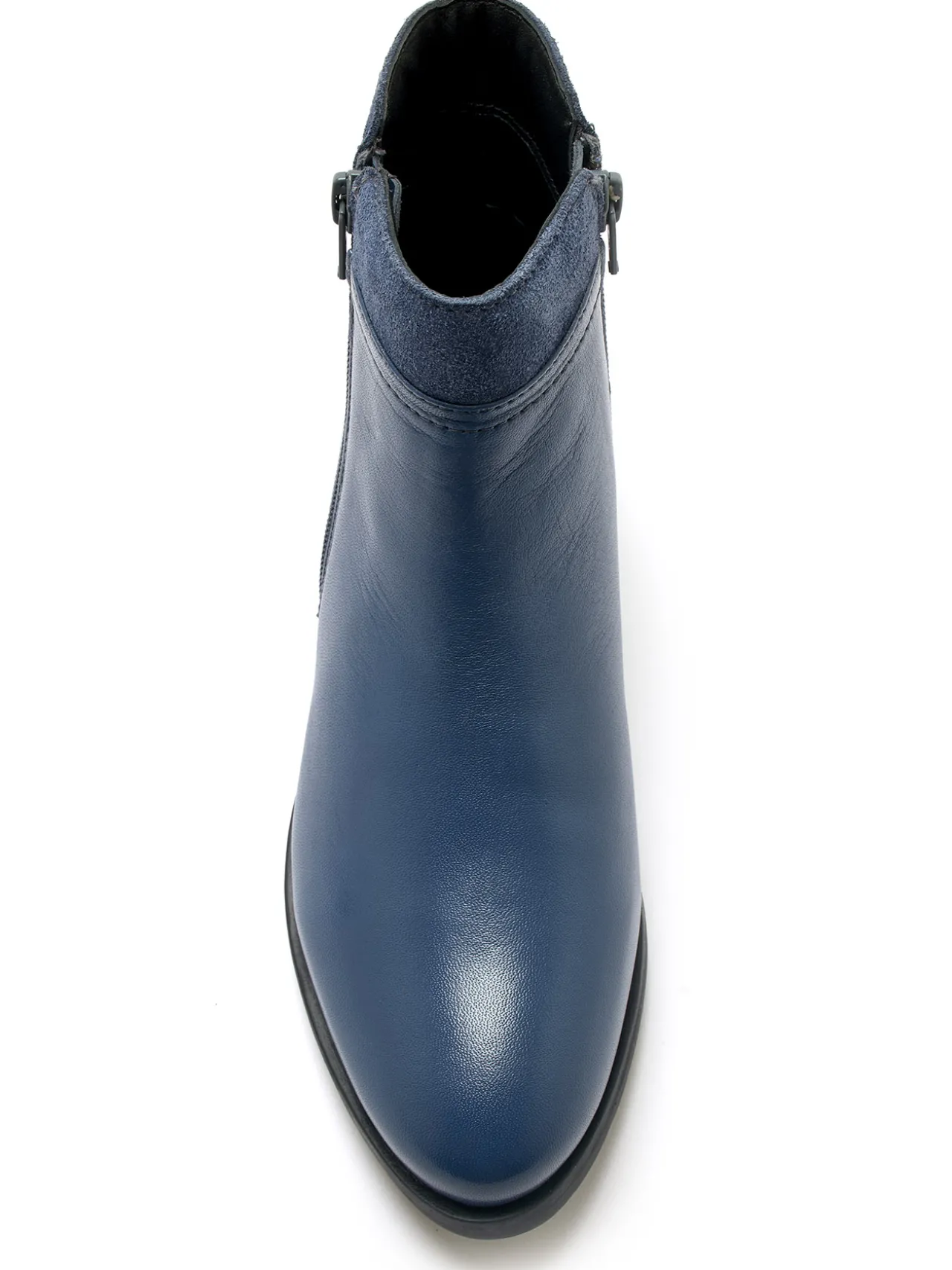 Boots en cuir double zip