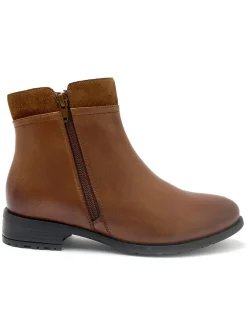 Boots en cuir double zip