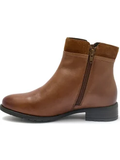 Boots en cuir double zip