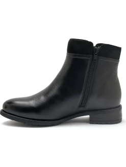 Boots en cuir double zip
