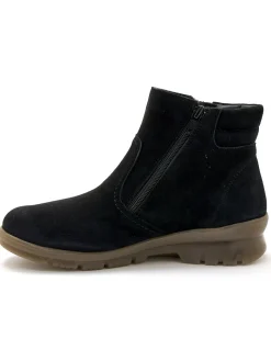 Boots en cuir extensible double zip