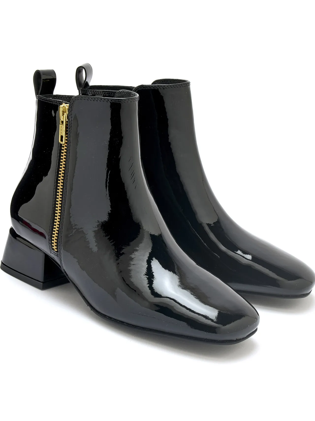 Boots en cuir verni