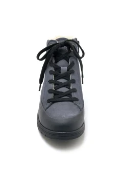 Boots fourrées cuir velours et caoutchou