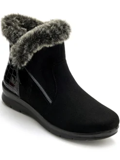 Boots fourrées zippées