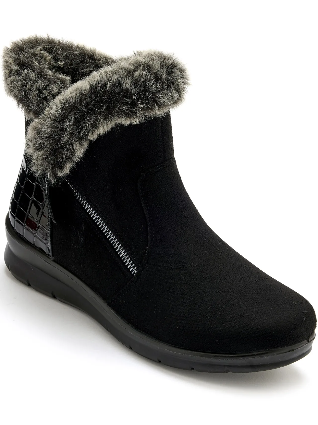 Boots fourrées zippées
