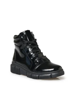 Boots fourrées zippées et lacées