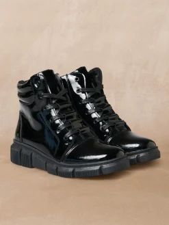 Boots fourrées zippées et lacées