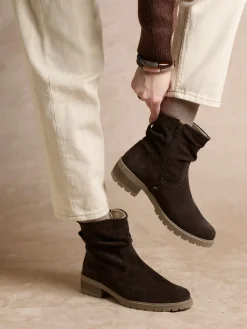 Boots molletonnées effet plissé