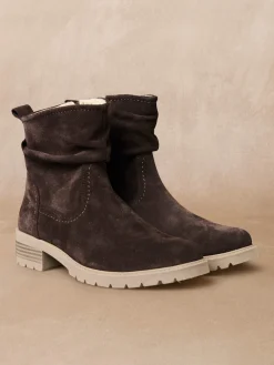 Boots molletonnées effet plissé