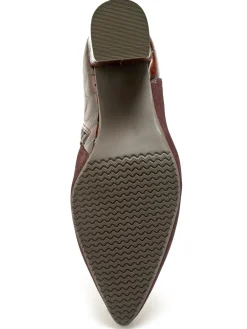 Boots zippées cuir velours