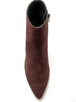 Boots zippées cuir velours