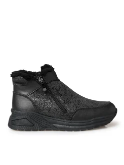 Boots zippées fourrées