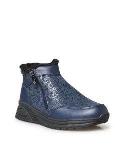 Boots zippées fourrées