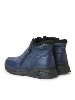 Boots zippées fourrées