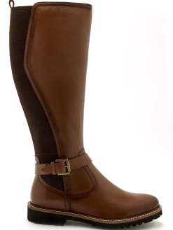 Bottes tout cuir zip et élastiques