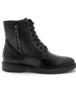 Bottines avec zip et lacets