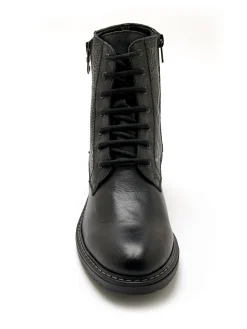 Bottines avec zip et lacets
