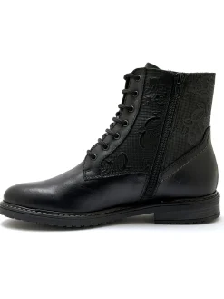 Bottines avec zip et lacets