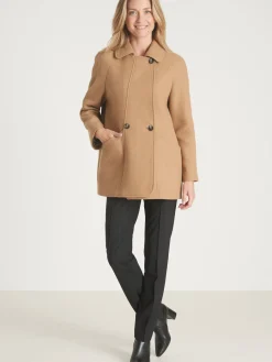 Caban 50% laine large col