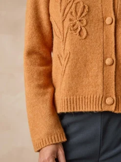 Cardigan avec alpaga et laine