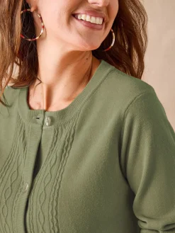 Cardigan avec jeux de torsades