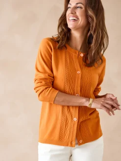 Cardigan avec jeux de torsades