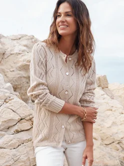 Cardigan en maille fantaisie