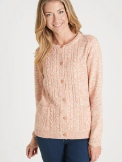 Cardigan en maille torsadée