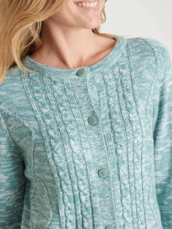 Cardigan en maille torsadée