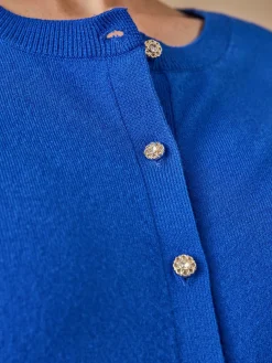 Cardigan élégant boutons-bijoux