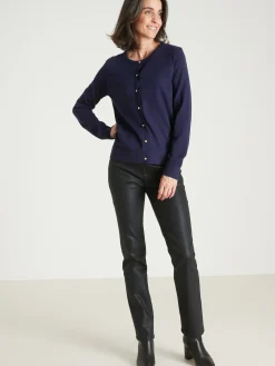 Cardigan élégant boutons-bijoux