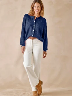 Cardigan point ajouré fantaisie