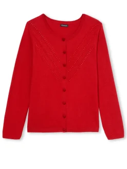 Cardigan point fantaisie détails rivets