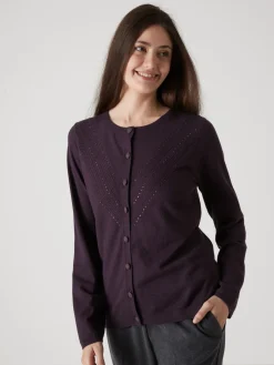 Cardigan point fantaisie détails rivets