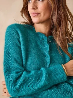 Cardigan points fantaisie ajourés