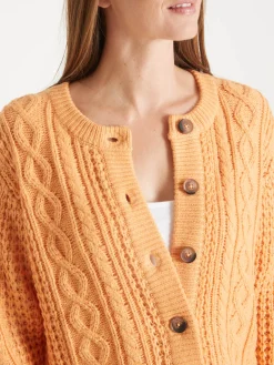 Cardigan torsadé col rond