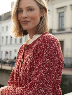 Cardigan torsadé col rond