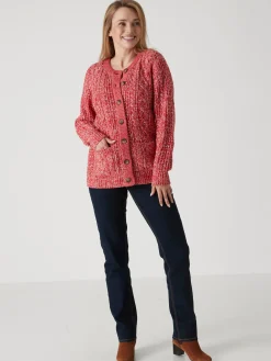 Cardigan torsadé col rond