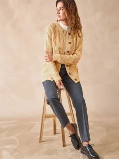 Cardigan torsadé col rond