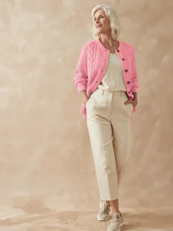 Cardigan torsadé col rond